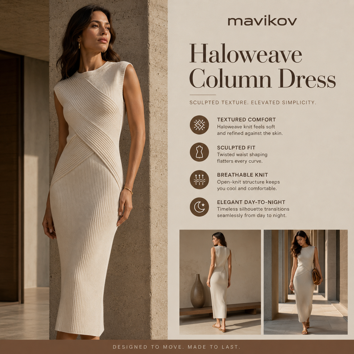 Mavikov™ Halloweave Column Dress