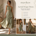 Mavikov™ Aerial Drape Midi Dress