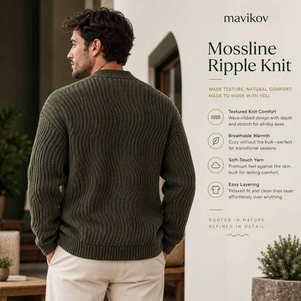 Mavikov™ Mossline Ripple Knit Cardigan