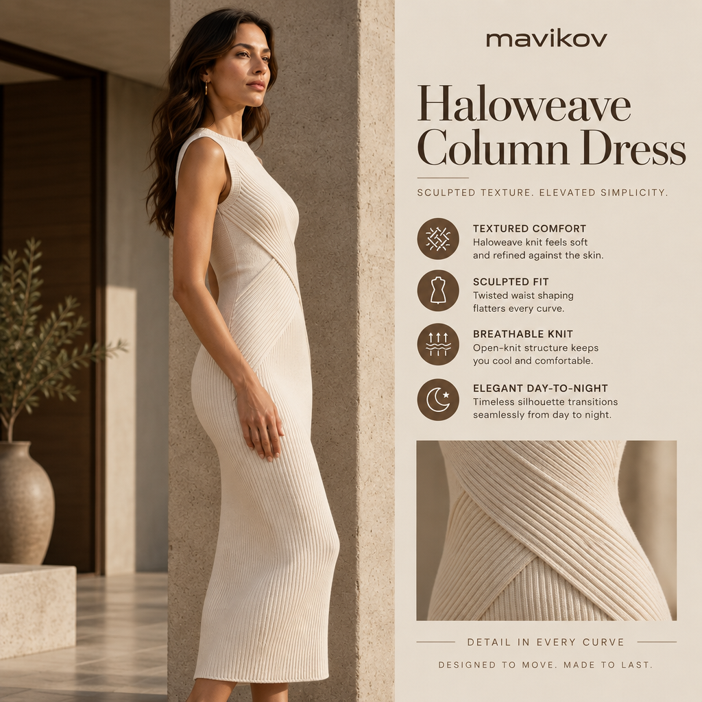 Mavikov™ Halloweave Column Dress