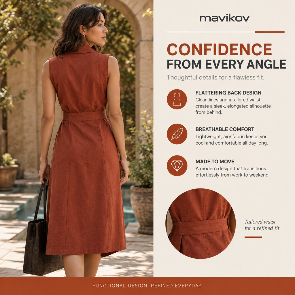 Mavikov™ Embertrace Utility Vest Dress