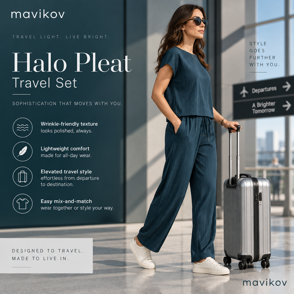 Mavikov™ Halo Pleat Travel Set