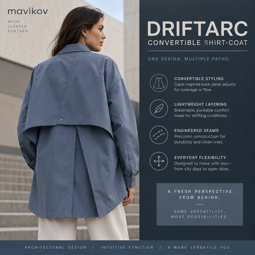 Mavikov™ Driftcac Convertible Shirt-Coat